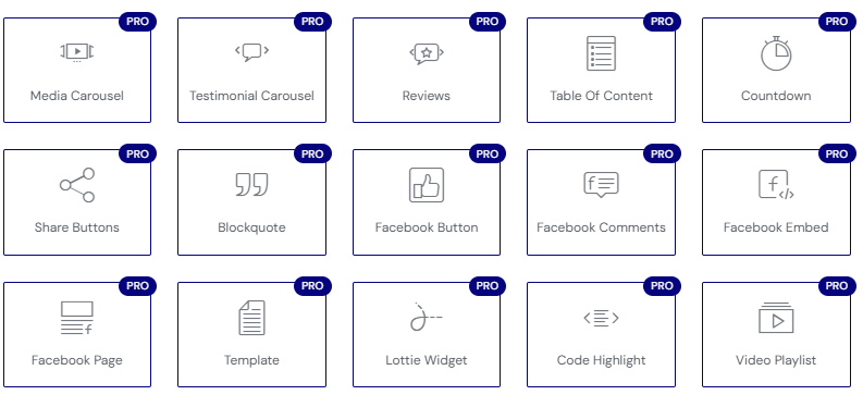 Платные виджеты Elementor Pro