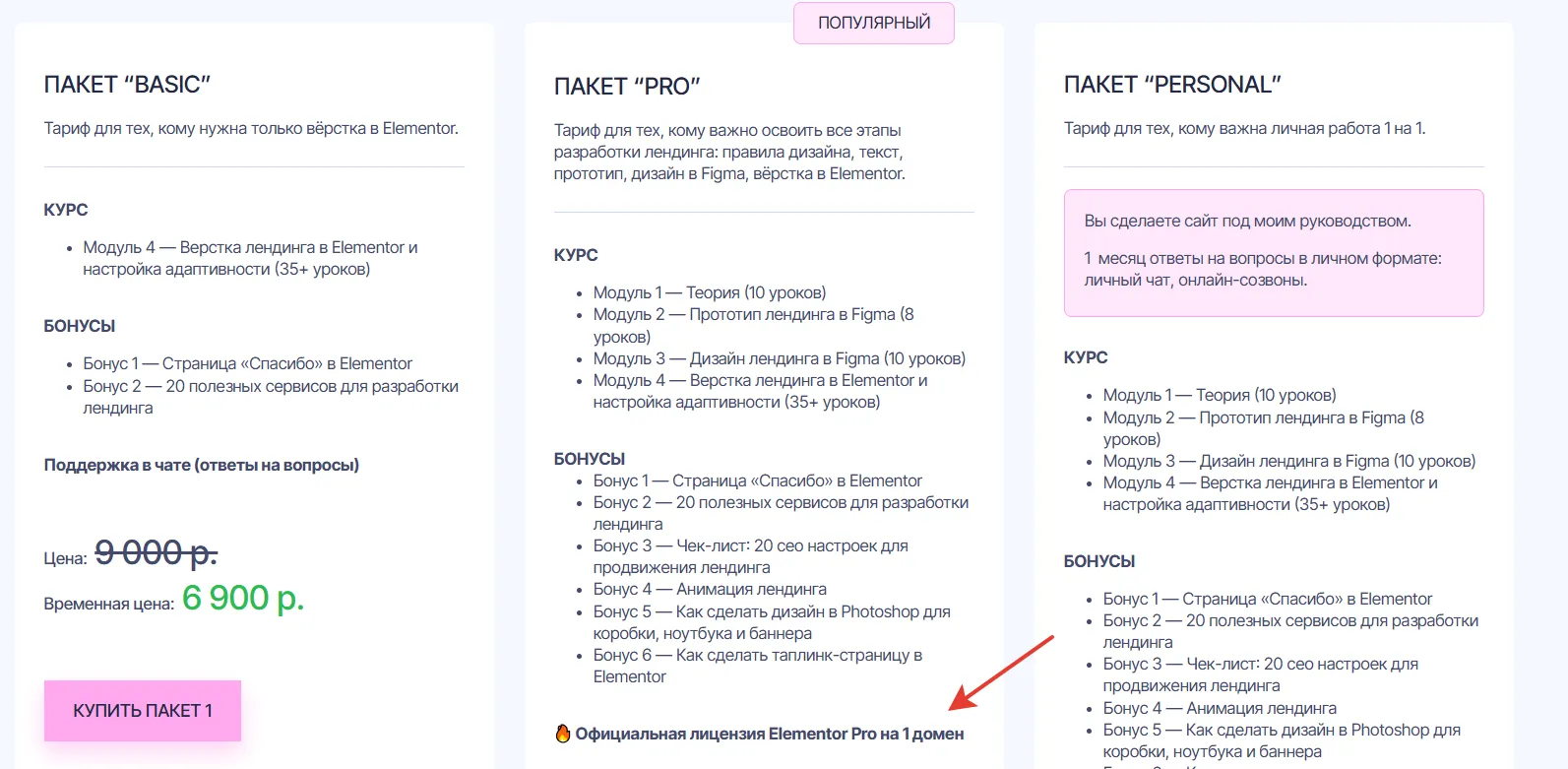Курс по Elementor