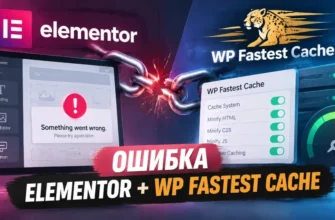Ошибка Elementor + WP Fastest Cache