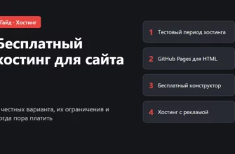 Обложка: бесплатный хостинг для сайта, 4 честных варианта