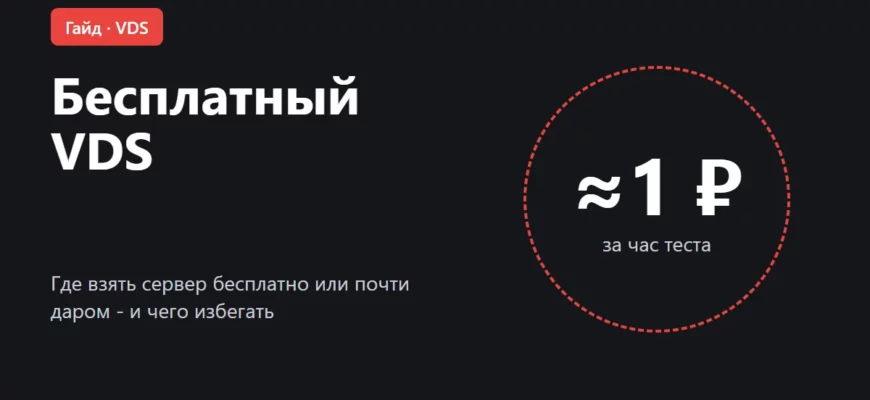 Обложка: бесплатный VDS, где взять сервер бесплатно или почти даром