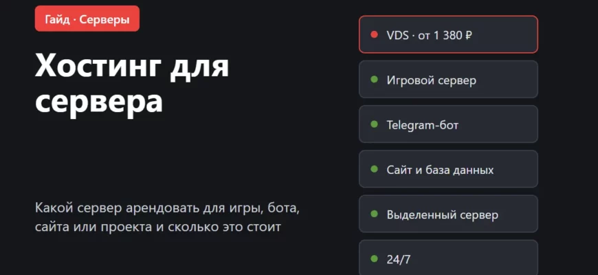 Обложка: хостинг для сервера, какой сервер арендовать под задачу
