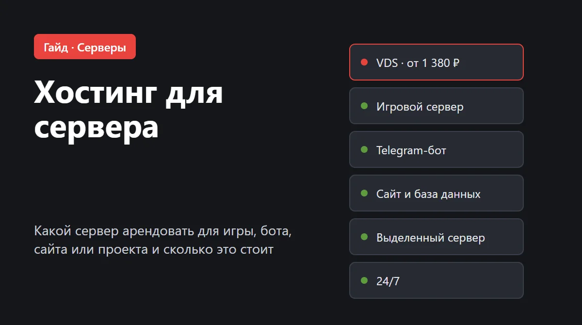 Обложка: хостинг для сервера, какой сервер арендовать под задачу