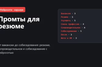 Обложка: промты для резюме и поиска работы