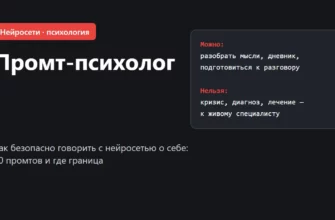 Обложка: промт-психолог — как безопасно говорить с нейросетью о себе
